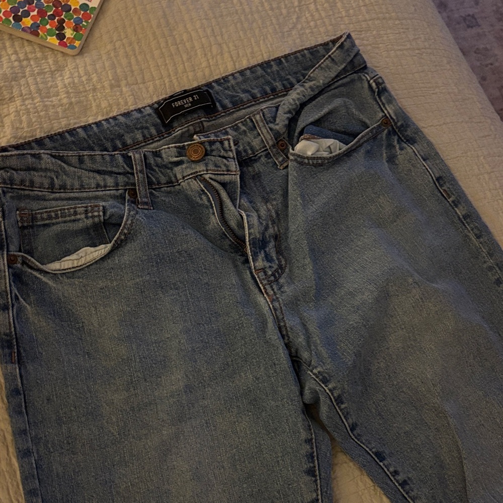 Forever 21 Sky Blue Denim Pants